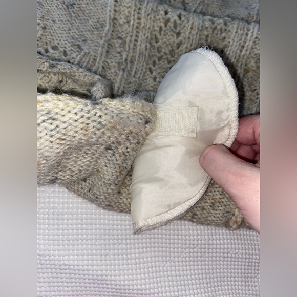 Women’s Vintage Maison Kanamos Fashion long knit oatmeal sweater sz medium - Picture 8 of 15